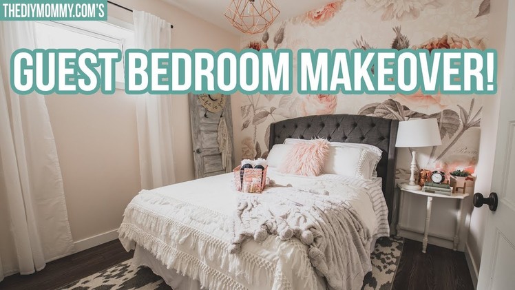 Romantic Modern Farmhouse Guest Bedroom Makeover