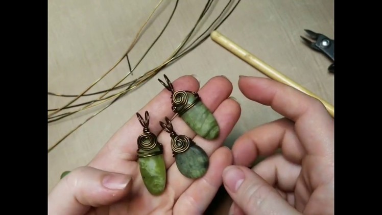 Simple wire wrap bead pendant