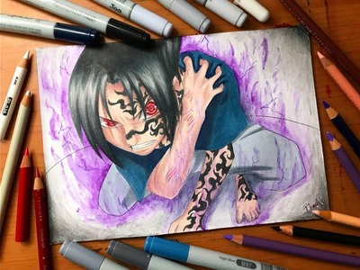Speed Drawing - Sasuke Uchiha Curse Mark (Naruto Shippuden) [HD]