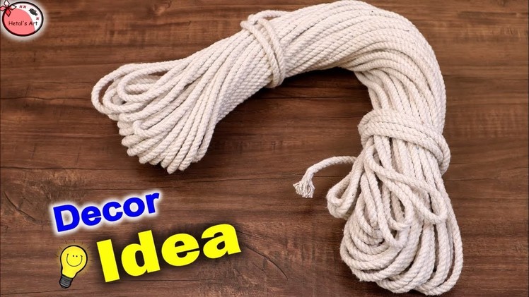 Wall Decor Craft Idea ???? Rope ???? || Wall hanging Showpiece Making at Home || DIY Home Decor Craft