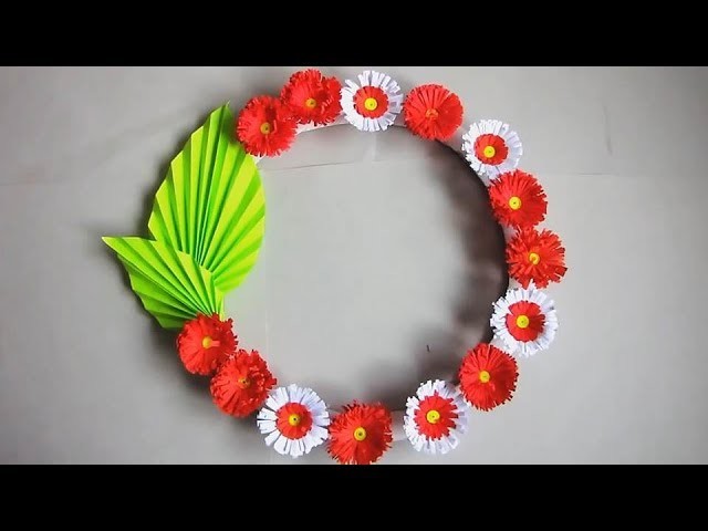 Wall Decoration Ideas 19| Beautiful Wall Hanging Making at Home | Paper Flower Wall Hanging. 79
