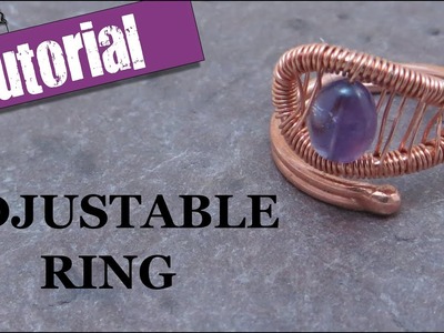 Wire Wrapped Adjustable Ring