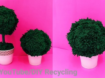 Best Out Of Waste||Bonsai Tree.Artificial Mass Ball.News paper Craft.Woolen Craft. 