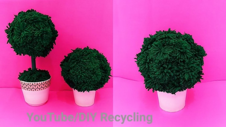 Best Out Of Waste||Bonsai Tree.Artificial Mass Ball.News paper Craft.Woolen Craft. 