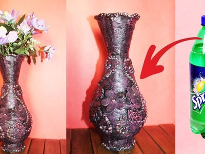 Best Out Of Waste Plastic Bottle Flower Vase || DIY- Plastic Bottle Craft Idea (Eti's ETC)