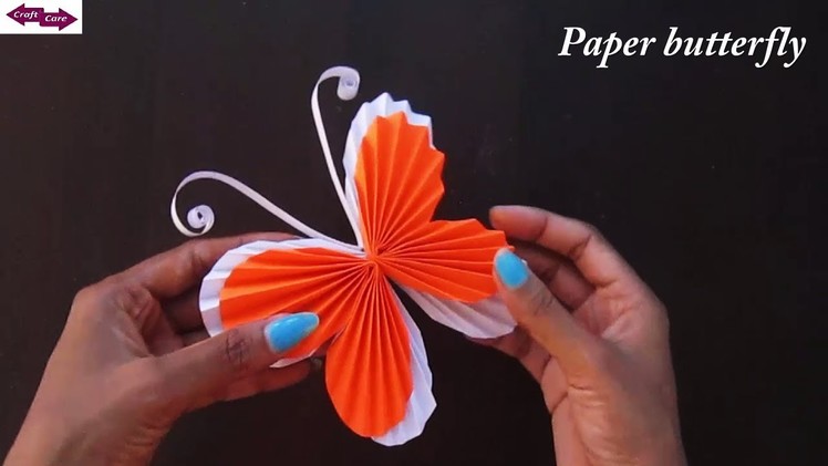 Craft Care how to make paper butterfly * designer butterfly * new DIY # paper craft
