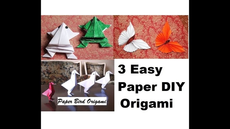 DIY - 3 EASY-TO-MAKE ORIGAMI PAPER DIYs | Craft Videos | Art All The Way