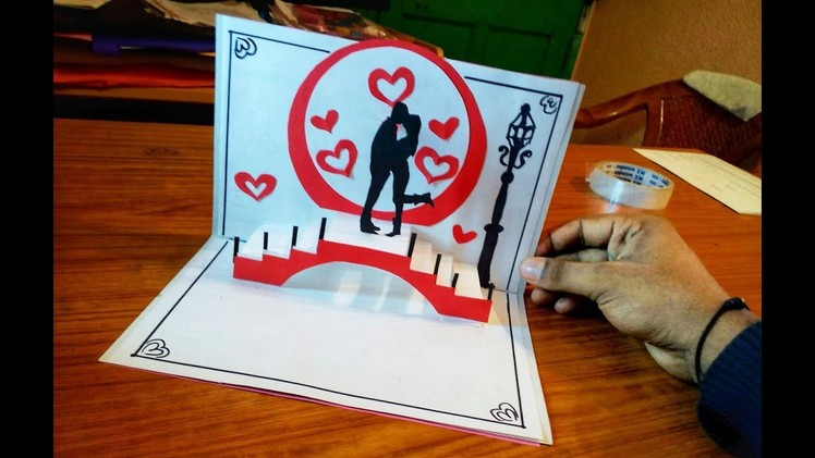 DIY 3D Couple  Pop up Card-Paper Crafts-Handmade Craft-diy valentine card