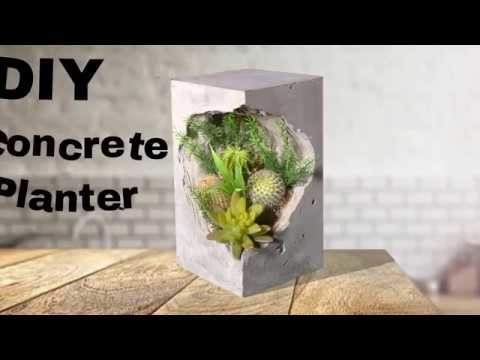 DIY Concrete Planter How To Make Concrete Planter Diy Concrete Craft