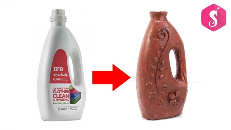 DIY Craft : Detergent Bottle Unique Craft Idea | Gift Item Flower Pot | Easy DIY