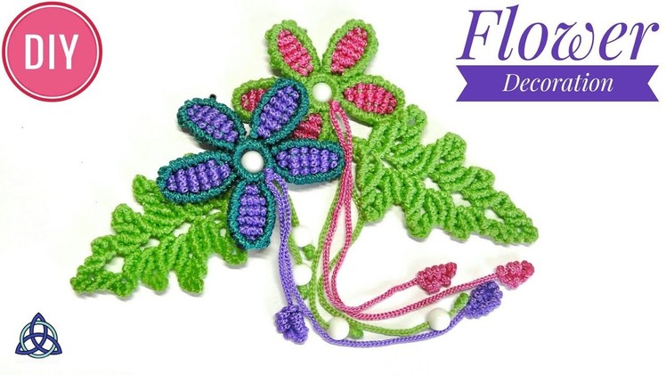 DIY | Flower Decoration Tutorial - EASY Macrame Craft