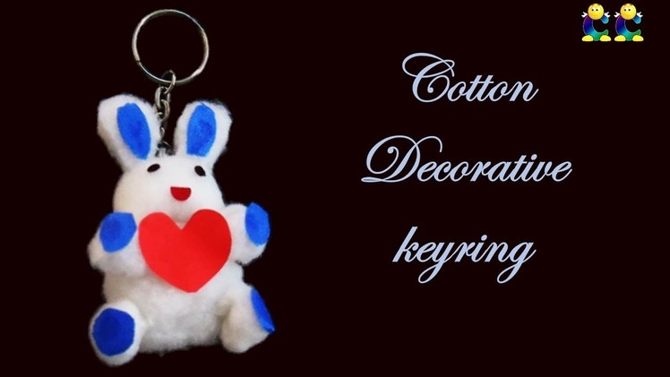 DIY How to make decorative cotton doll keyring || cotton craft idea || how to make keyring