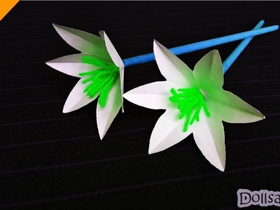 DIY | How to Make Lily paper Flowers | Very Easy paper craft idea