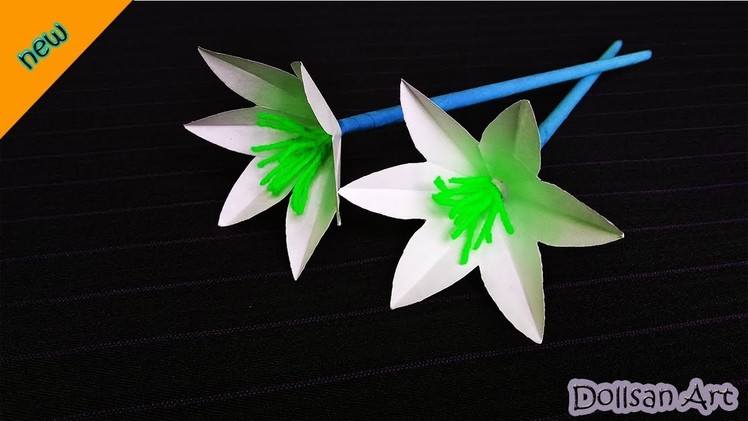 DIY | How to Make Lily paper Flowers | Very Easy paper craft idea