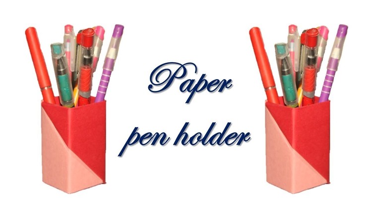 DIY how to make paper pen stand || kids craft # school project * paper craft \ Craft Care