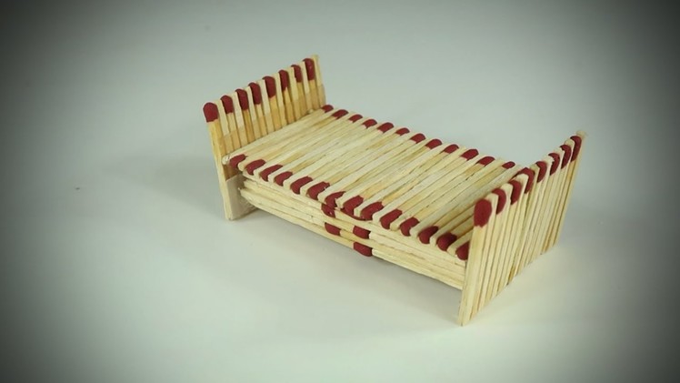 DIY Miniature Bed (Made with Match Sticks!) - Matchstick Art and Craft