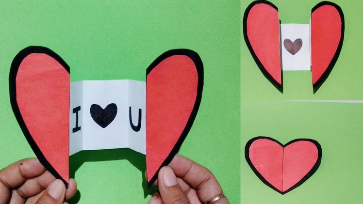 DIY : Paper Craft.How to make Paper Heart with message - Origami easy. diy art and craft.Art Gallery