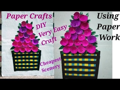 DIY Paper Craft Scenery.Best out of Waste. Waste material.Kids Craft.Art and Craft. #Tulikajagga