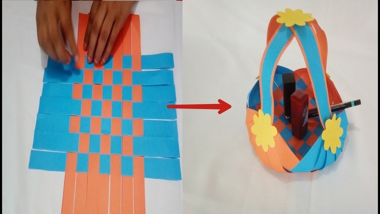 DIY Paper Weaving Basket || Best Paper Craft || Real Crafts