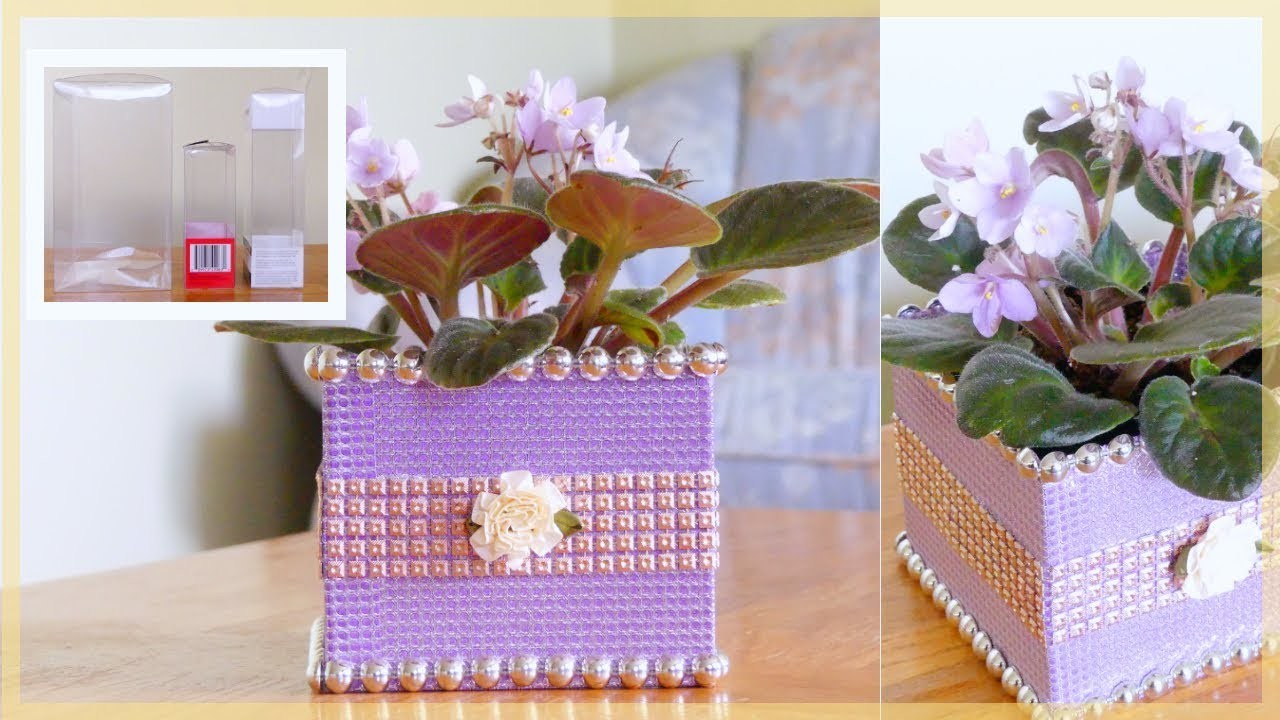 DIY Planter: How to Recycle Clear Plastic Packaging Boxes (Easy DIY Craft)