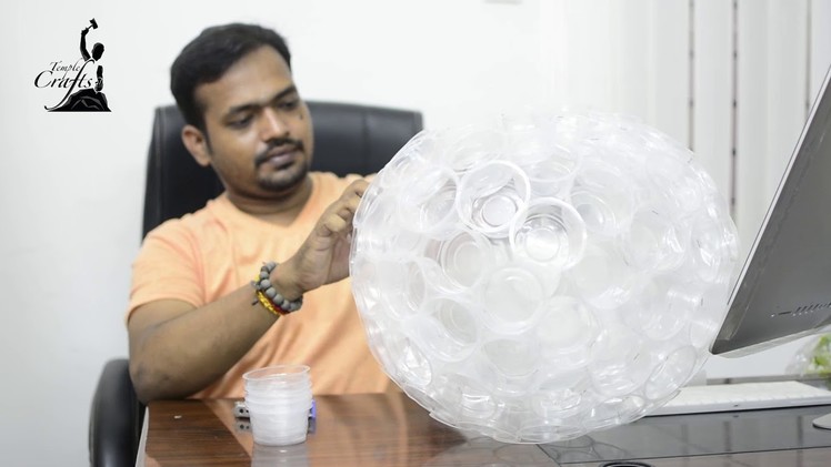 DIY Plastic Cup Lamp | Recycling Ideas | Paper Cup Craft | Mahesjeevan | Temple Crafts