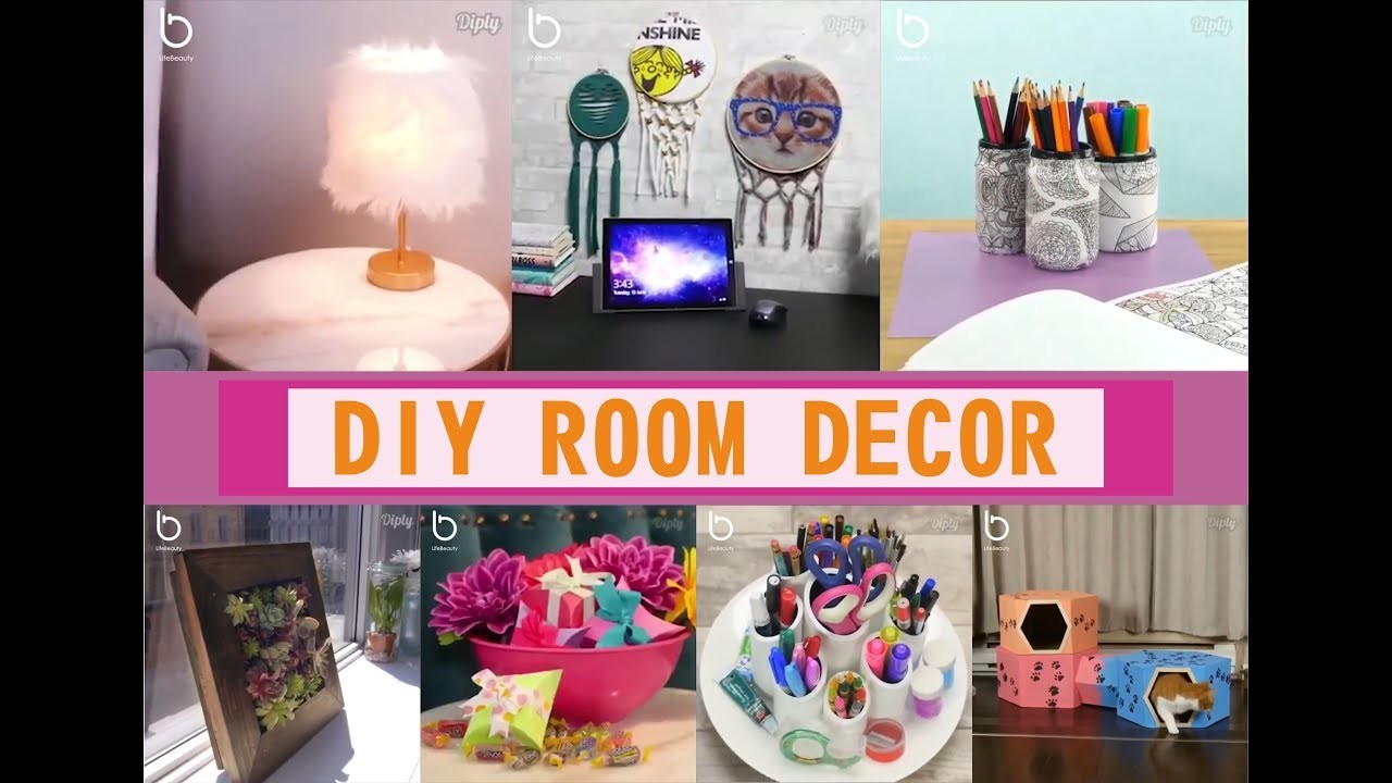 DIY Room Decor #6 ! Kreasi Dekorasi Kamar Menggunakan Barang Bekas ...