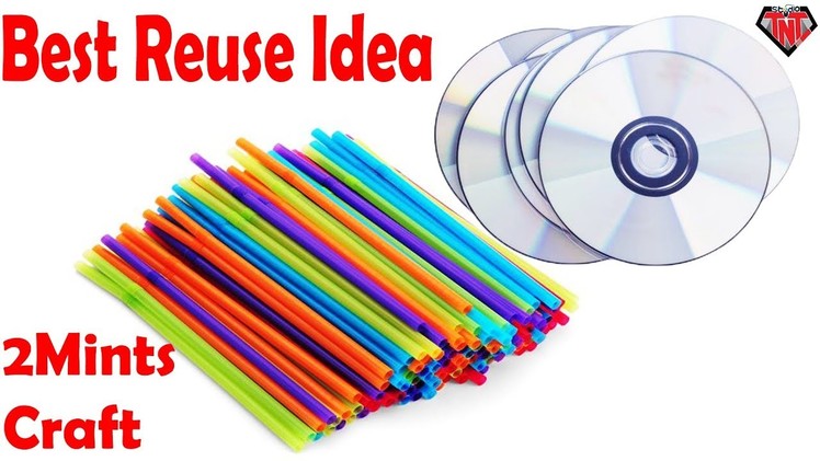 DIY Straw 2Mints Craft | Awesome Drinking Straw Ideas || Straw Pen Holder.Desk Mini Organizer