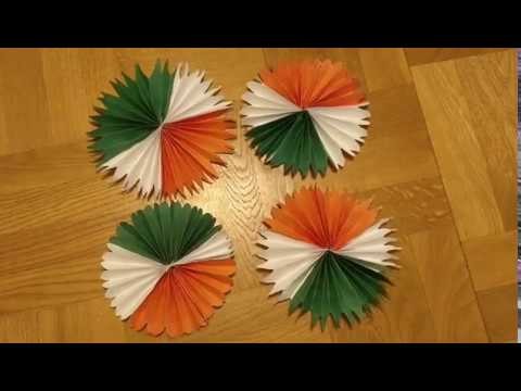 DIY Tricolour Paper Flowers for Independence Day | Paper Flower Craft | Easy,Quick Flower decoration