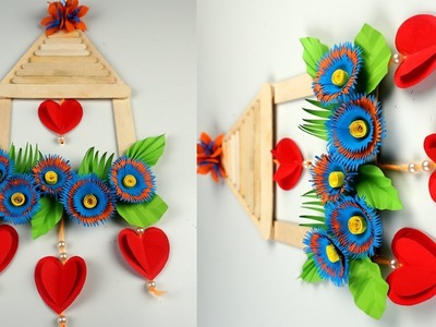 Diy Wall hanging Craft New Ideas with paper - Paper Flower Easy Wall Decor - Handmade Craft
