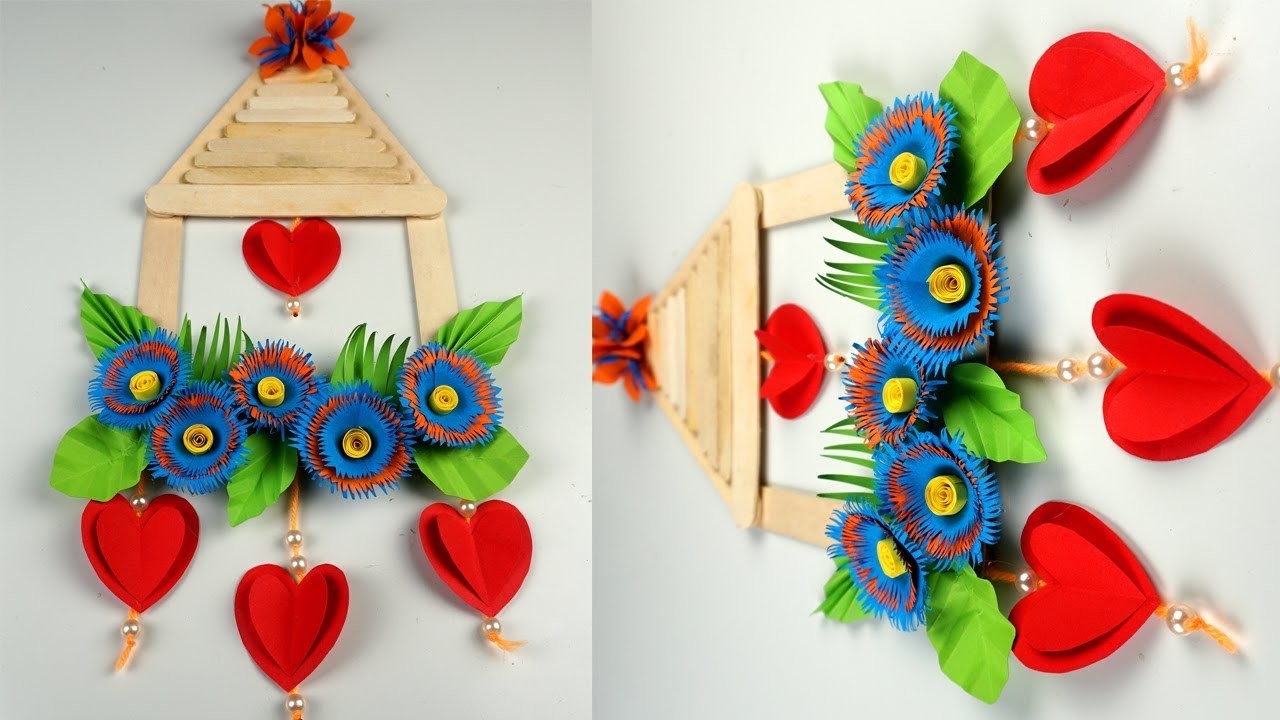 Diy Wall hanging Craft New Ideas with paper - Paper Flower Easy Wall