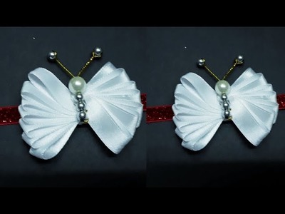 Easy art and craft ideas: How to make Cute Ribbon butterfly