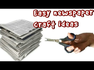 Easy newspaper craft | diy art and craft ideas | waste material reuse idea | making of flower