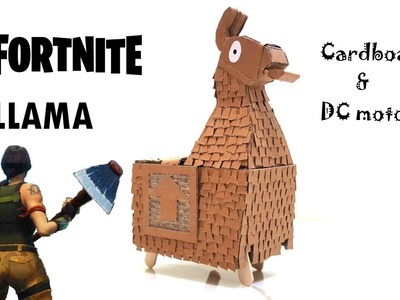 FORTNITE LLAMA How to make diy toy craft from cardboard and DC motor.(walking robot)