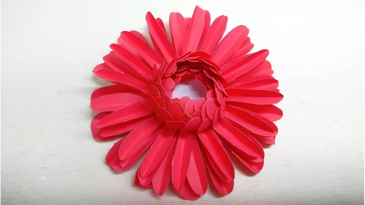 Gerbera Daisy Paper Flower Diy Tutorial | Kids paper craft | linascraftclub