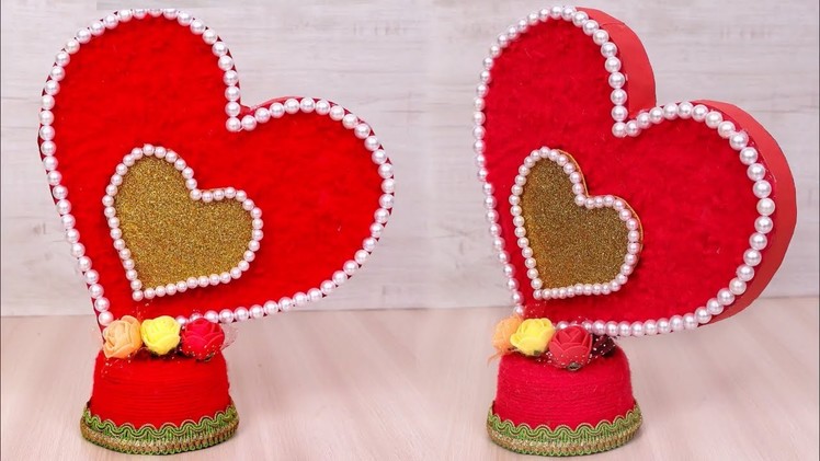 Heart Shaped Home Decor Showpiece Making || DIY Home Decor Craft || Handmade Craft Ideas