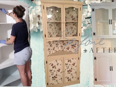How Old Is This Thing?! DIY Refurbished Antique Cabinet!  Craft With Me! Farmhouse Style!