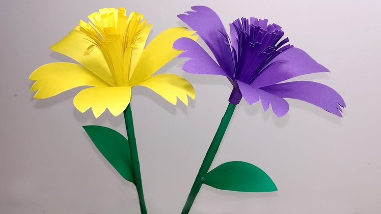 How to Make Beautiful Stick Flower Making Step By Step | Paper Craft Ideas| Jarine's Crafty Creation