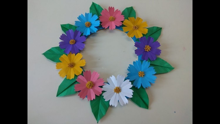 How to make beautiful wall hanging out of paper, paper craft, wall hanging making at home.