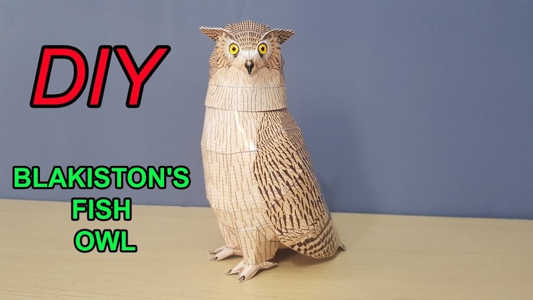 How to make Blakiston's Fish Owl | DIY Paper Craft