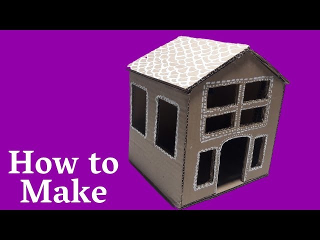 How to Make Cardboard House | DIY Beautiful Cardboard House | Cardboard Craft idea