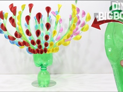 How to make flower pot from bottle | plastic bottle craft ideas | DBB