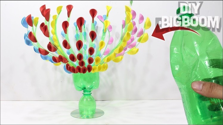 How to make flower pot from bottle | plastic bottle craft ideas | DBB