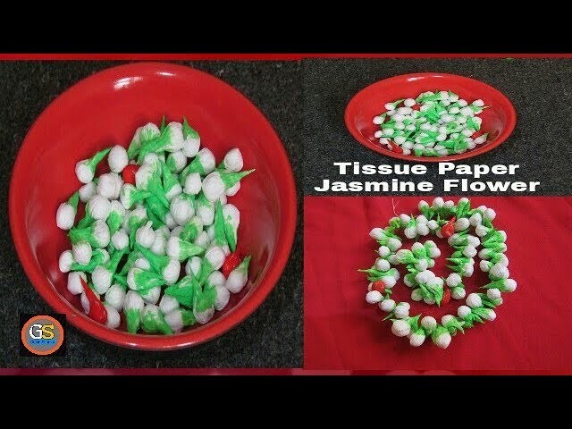 How To Make Jasmine Buds || Tissue Paper Craft Ideas || #Girishshanku