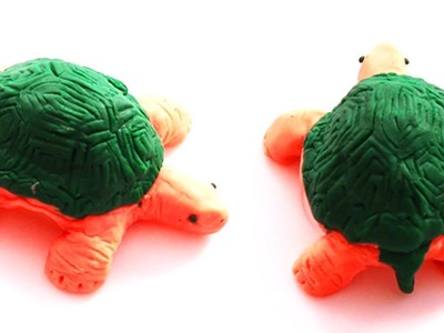 How To Make Play Doh Turtle | Animals Craft Ideas For Kids | Making Of Play Doh Turtle | Do Craft