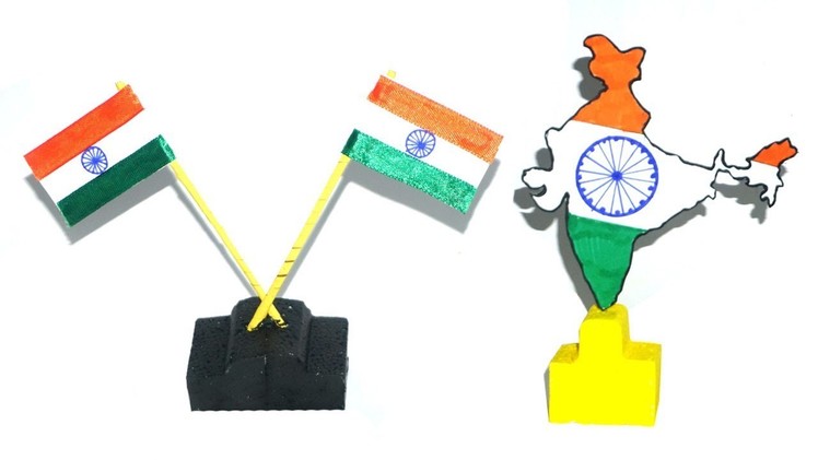 Independence day special craft |  How To Make A Indian Flag & Indian Map Craft work | Basic Craft