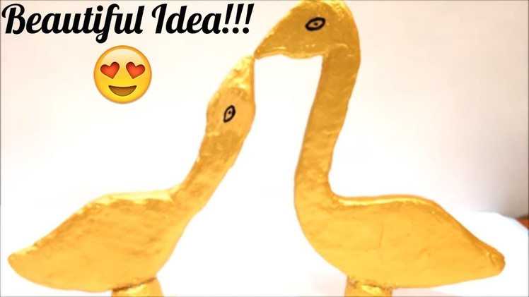 Love birds craft with cardboard waste | best craft ideas | awesome birds | best mathi west