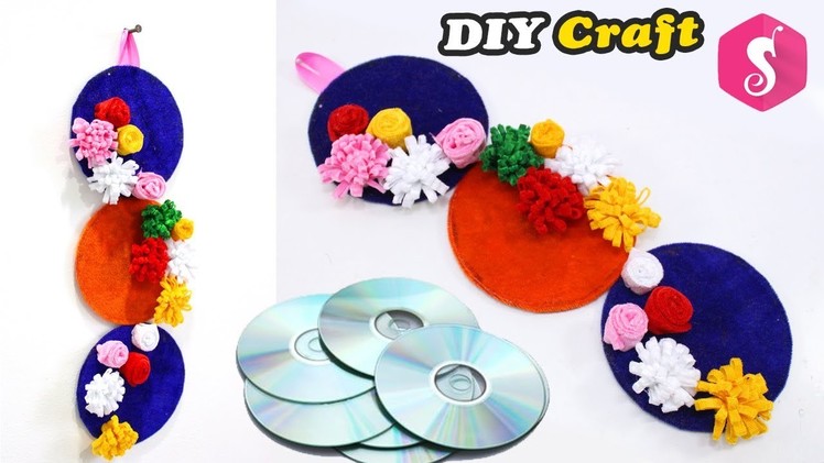Old CD.DVD craft idea | Easy DIY Craft | Wall Showpiece for Room Decor