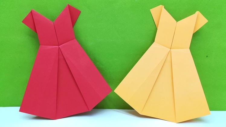 Origami Paper Dress Making Easy Tutorial - Dress - Diy - Craft