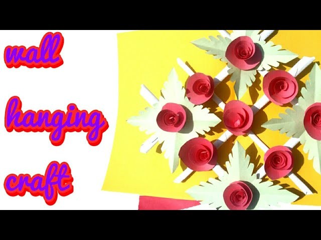 Paper Flower Wall Hanging Craft | EASY and Simple Wall. home Decoration Ideas - Paper art & craft