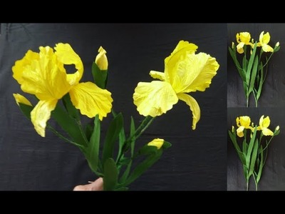 Paper Flowers Pro Diy | How to make Iris flower | flower making | origami flower | make to flower